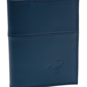 Blue Wallet - Kék perforált marhabőr tárca, Táska & Tok, Pénztárca & Más tok, Pénztárca, Férfi pénztárca, Bőrművesség, Varrás, MESKA