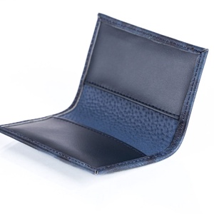 Blue Paint Wallet Small - Kék festett marhabőr kártyatartó - kistárca - táska & tok - pénztárca & más tok - pénztárca - férfi pénztárca - Meska.hu