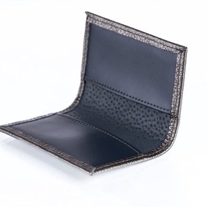 Black Silver Wallet Small - Fekete ezüst marhabőr kártyatartó - kistárca - táska & tok - pénztárca & más tok - pénztárca - férfi pénztárca - Meska.hu