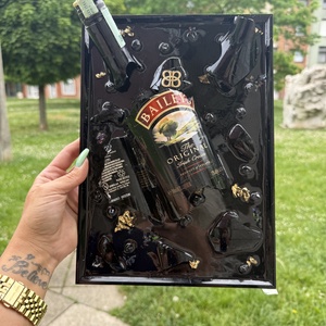 Alkoholos üveg gyantába öntve, Otthon & Életmód, Dekoráció, Dísztárgy, Üvegművészet, MESKA