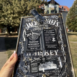 Jack Daniels Gyanta Kép alkoholos üveggel - otthon & életmód - dekoráció - asztal és polc dekoráció - díszüveg - Meska.hu