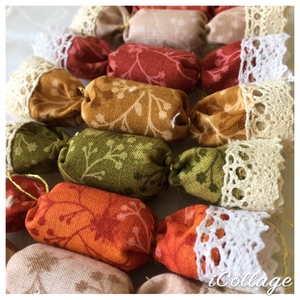 AKCIÓ - 10db-os textil szaloncukor csomag - karácsony - Meska.hu