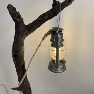 Állólámpa, pirográf, egyedi lámpa, hollós , huginn muninn  - otthon & életmód - lámpa - állólámpa - Meska.hu