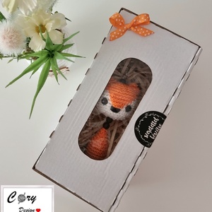 Rókás kulcstartó ablakos dobozban - táska & tok - kulcstartó & táskadísz - kulcstartó - Meska.hu