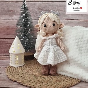 Snowflake elf baba, Karácsony, Karácsonyi lakásdekoráció, Karácsonyi manók, figurák, Horgolás, MESKA