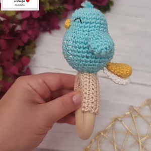 Lady Bird - csiCsörgő kismadarak - türkiz - játék & sport - 3 éves kor alattiaknak - csörgő - Meska.hu
