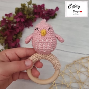Lady Bird - csiCsörgő kismadarak - rzsaszn - játék & sport - 3 éves kor alattiaknak - csörgő - Meska.hu