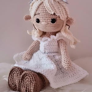 Snowflake elf baba - karácsony - karácsonyi lakásdekoráció - karácsonyi manók, figurák - Meska.hu