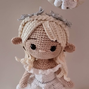 Snowflake elf baba - karácsony - karácsonyi lakásdekoráció - karácsonyi manók, figurák - Meska.hu
