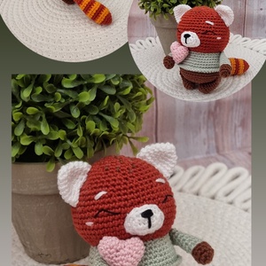 Red Panda babacsörgő - játék & sport - 3 éves kor alattiaknak - csörgő - Meska.hu