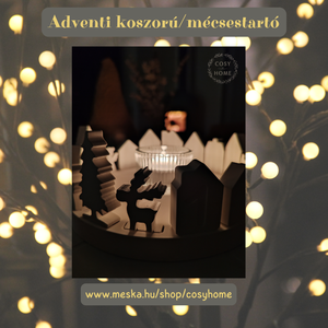Egyedi adventi koszorú / mécsestartó - karácsony - adventi díszek - adventi koszorú - Meska.hu