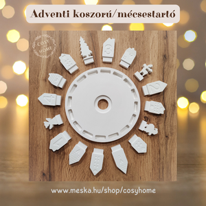 Egyedi adventi koszorú / mécsestartó - karácsony - adventi díszek - adventi koszorú - Meska.hu