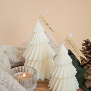 Szójaviasz Karácsonyi Gyertya Szett, Fenyőfa Gyertya, Fenyő Alakú Formagyertya, Karácsonyi Fűszeres Illatgyertya, Otthon & Életmód, Gyertya, illat, aroma, Gyertya, Gyertya-, mécseskészítés, MESKA