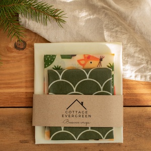 Méh Viaszos Kendő, Méhviaszos Kendő, Méhviaszos Kendő Csomag, Zero Waste Karácsonyi Ajándék, Környezetbarát, Otthon & Életmód, Konyhafelszerelés, tálalás, Konyhai textil, Konyharuha & Törlőkendő, Mindenmás, MESKA