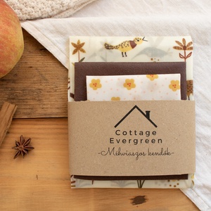 Új Őszi Méh Viaszos Kendő, Méhviaszos Kendő Csomag, Zero Waste Karácsonyi Ajándék, Környezetbarát, Beeswax Wrap - Meska.hu