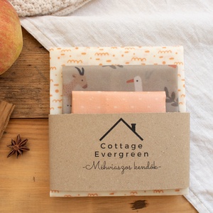 Új Őszi Méh Viaszos Kendő, Méhviaszos Kendő Csomag, Zero Waste Karácsonyi Ajándék, Környezetbarát, Beeswax Wrap - Meska.hu