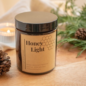 Tégelyes Méhviasz Gyertya, Ajándék nőknek, Karácsonyi, Szülinapi Ajándék, Illatmentes Gyertya Viaszból, Beeswax Candle - Meska.hu