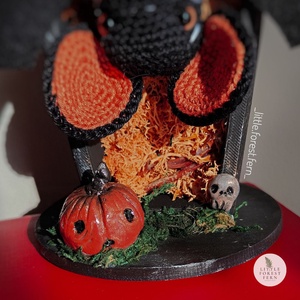 Denevér mini koporsóban, Otthon & Életmód, Dekoráció, Dísztárgy, Mindenmás, Horgolás, MESKA