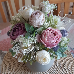 Virágos asztali dísz  - otthon & életmód - dekoráció - asztal és polc dekoráció - asztaldísz - Meska.hu