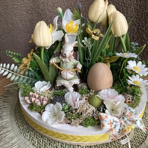 Húsvéti nyuszis asztal dísz  - otthon & életmód - dekoráció - asztal és polc dekoráció - asztaldísz - Meska.hu