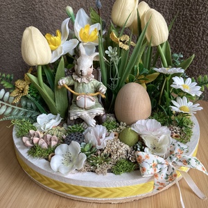 Húsvéti nyuszis asztal dísz  - otthon & életmód - dekoráció - asztal és polc dekoráció - asztaldísz - Meska.hu