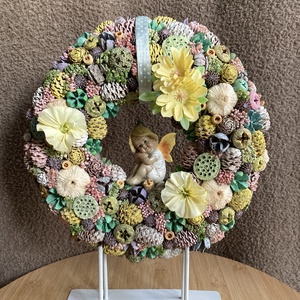 Tavaszi pasztell ajtó dísz  - otthon & életmód - dekoráció - asztal és polc dekoráció - asztaldísz - Meska.hu