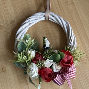 Madárkás vesszős kopogtató  - otthon & életmód - dekoráció - ajtó- és ablak dekoráció - ablakdísz - Meska.hu