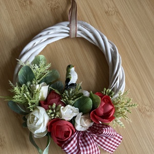 Madárkás vesszős kopogtató  - otthon & életmód - dekoráció - ajtó- és ablak dekoráció - ablakdísz - Meska.hu