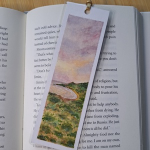 Akvarell festett könyvjelző, Könyv & Zene, Könyvjelző, Festészet, MESKA