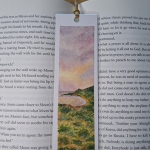 Akvarell festett könyvjelző - könyv & zene - könyvjelző - Meska.hu