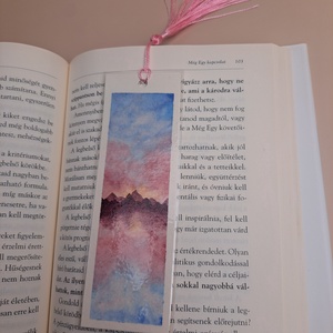 Akvarell festett könyvjelző - könyv & zene - könyvjelző - Meska.hu