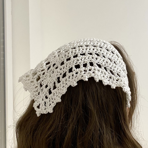 Pico fehér bandana fejkendő - Meska.hu