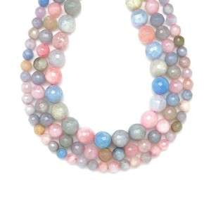 Berill multi hatszög fazettált golyó 6-7mm ékszerkészítő alapanyag (füzér), Kellékek & szerszámok, Ásvány alapanyag, Ásványfüzér, , MESKA