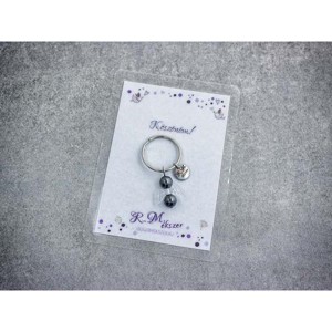 Köszönöm kulcstartó hematittal - táska & tok - kulcstartó & táskadísz - kulcstartó - Meska.hu