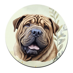 Sharpei portré mintás bögre alátét, , , MESKA