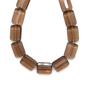 Füstkvarc tégla lapcsiszolt 13x10mm, Kellékek & szerszámok, Ásvány alapanyag, Ásványfüzér, , MESKA