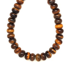 Tigrisszem korong 8x5 mm, 38 cm � ásványfüzér, ékszer alapanyag - Meska.hu