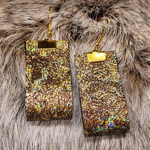Holo morning - statement collection- bőr és nemesacél fülbevaló - Meska.hu