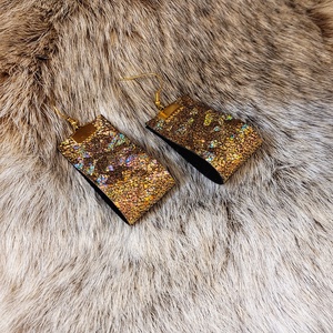 Holo morning - statement collection- bőr és nemesacél fülbevaló - ékszer - fülbevaló - lógó fülbevaló - Meska.hu