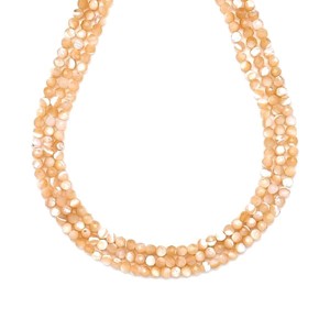 Kagyló sárga fazettált golyó 3mm ékszerkészítő alapanyag (füzér), Kellékek & szerszámok, Ásvány alapanyag, Ásványfüzér, , MESKA