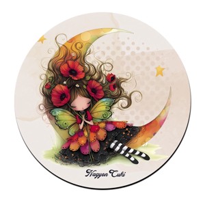 Ölelő pipacs tündérlány és a hold bögre alátét, , , MESKA