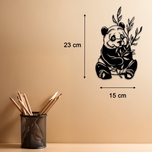 Panda In Bamboo - Egyedi kompakt fali dekoráció - otthon & életmód - dekoráció - fali és függő dekoráció - falra akasztható dekor - Meska.hu