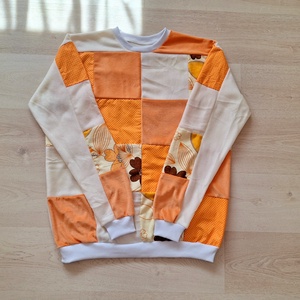 Patchwork Pulóver sárga - Meska.hu