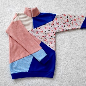 Patchwork Pulóver színes - ruha & divat - női ruha - pulóver - Meska.hu