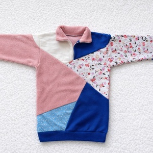 Patchwork Pulóver színes - ruha & divat - női ruha - pulóver - Meska.hu