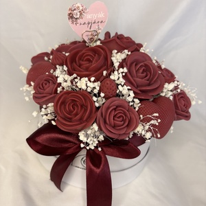 Rózsa virágbox , Otthon & Életmód, Gyertya, illat, aroma, Illatviasz, , MESKA