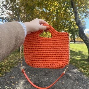 �Crafty narancssárga színben, Táska & Tok, Kézitáska & válltáska, Válltáska, Horgolás, MESKA