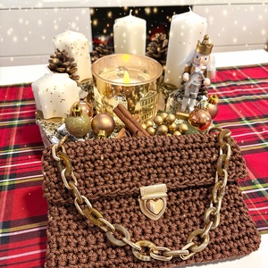 �Belle barna színben - táska & tok - kézitáska & válltáska - válltáska - Meska.hu