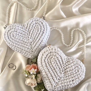 Forever Starts Now kollekció - Bridal szívecske alakú táska - Meska.hu