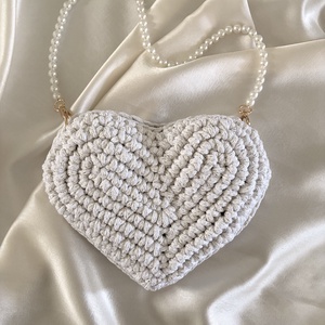 Forever Starts Now kollekció - Bridal szívecske alakú táska - táska & tok - kézitáska & válltáska - válltáska - Meska.hu